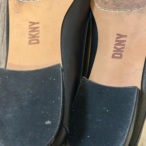 DKNY Laili Leather Flats with Silver Accent Heel Sz 7 - Picture 8 of 12